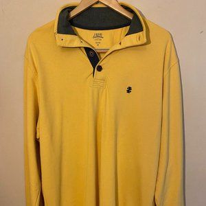 Yellow Izod Quarter Button Sweater